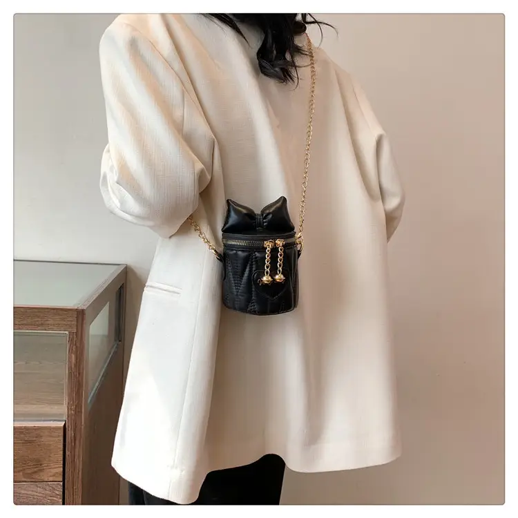 Korean Bow Chain Crossbody Bag Women Black 2024 — feature 21