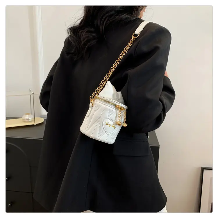 Korean Bow Chain Crossbody Bag Women Black 2024 — feature 24