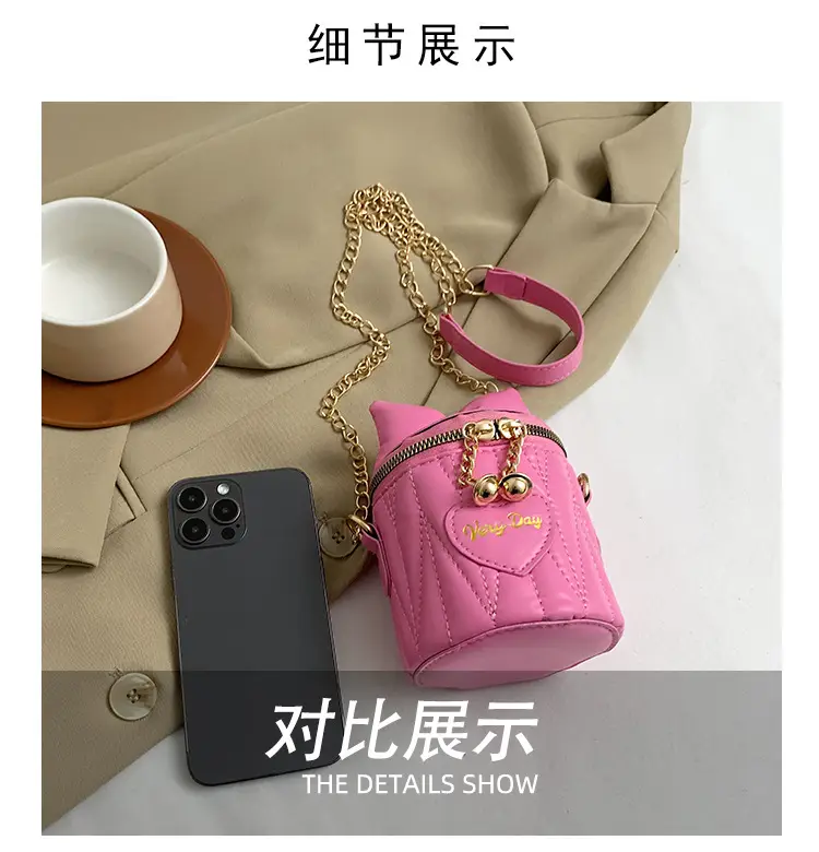 Korean Bow Chain Crossbody Bag Women Black 2024 — feature 4