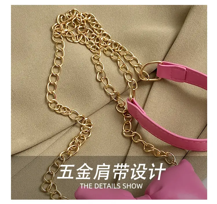 Korean Bow Chain Crossbody Bag Women Black 2024 — feature 8
