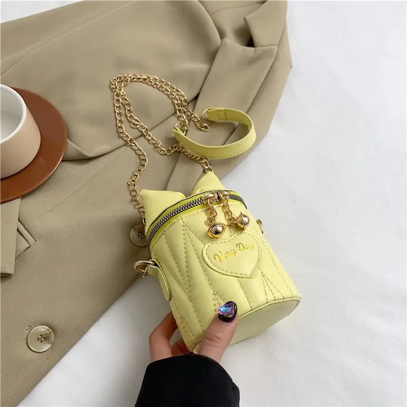 Korean Bow Chain Crossbody Bag Women Black 2024 - Image 4