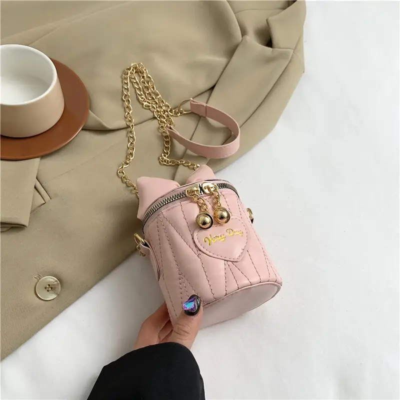 Korean Bow Chain Crossbody Bag Women Black 2024 - Image 5