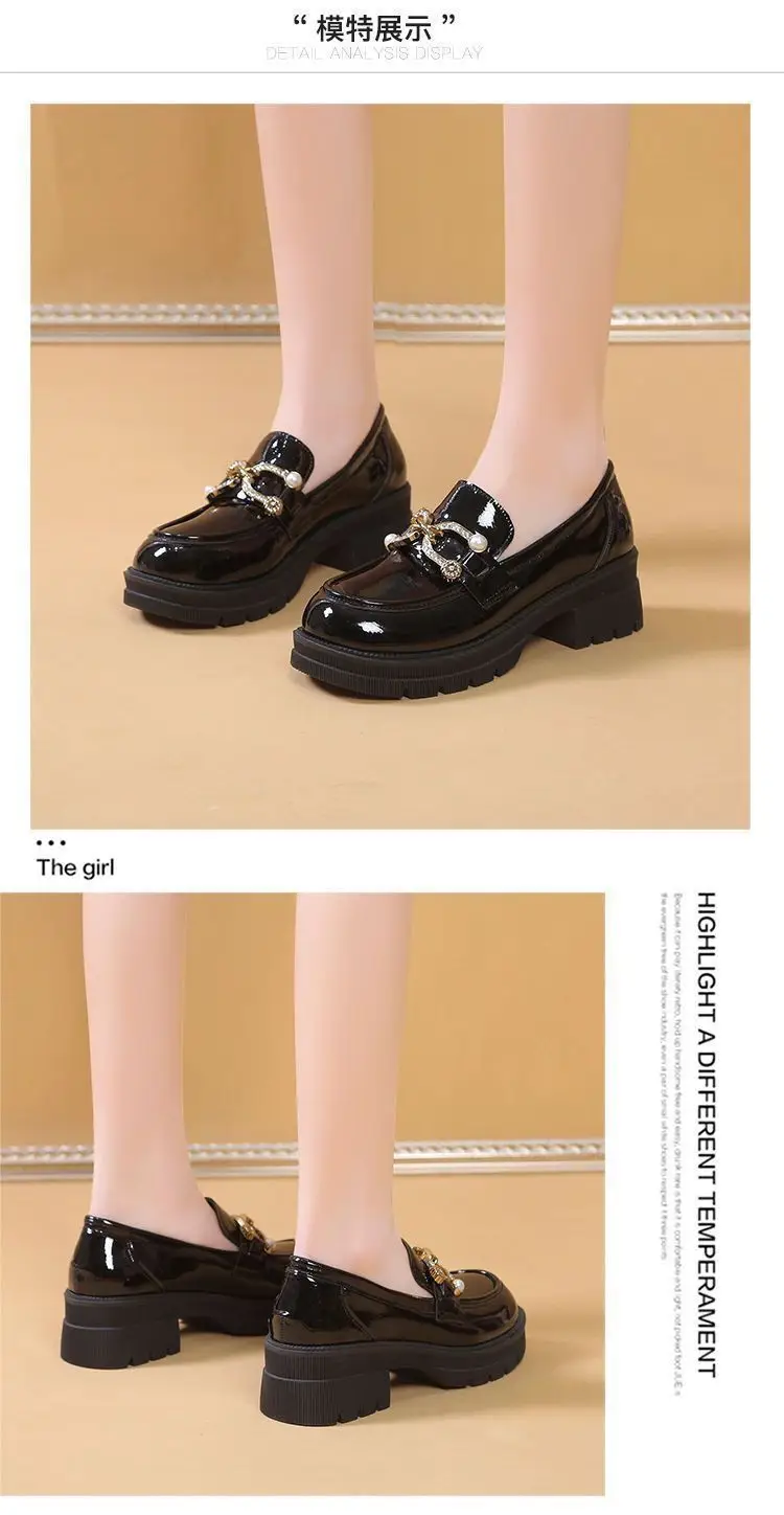 Black Leather Platform Loafers for Women Spring Summer — feature 10