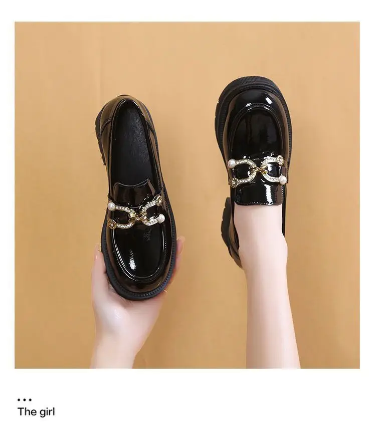 Black Leather Platform Loafers for Women Spring Summer — feature 11
