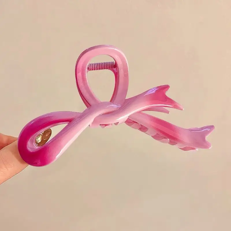 Large Black Shark Hair Clip for Women 12cm