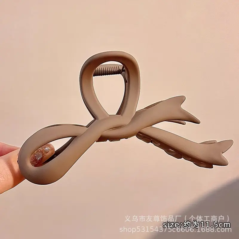 Large Black Shark Hair Clip for Women 12cm