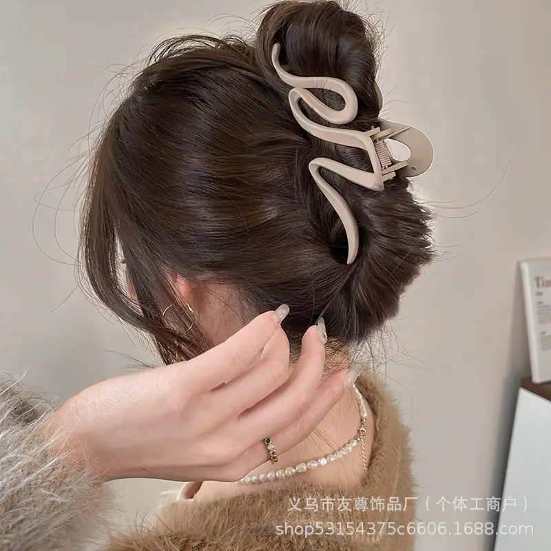 Large Black Shark Hair Clip for Women 12cm