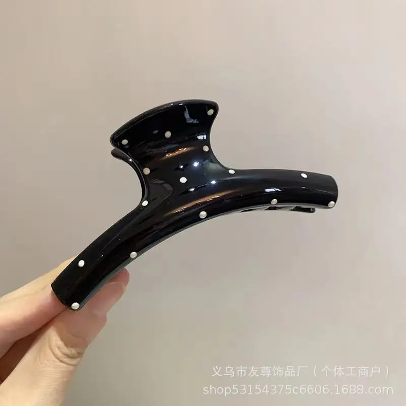 Large Black Shark Hair Clip for Women 12cm