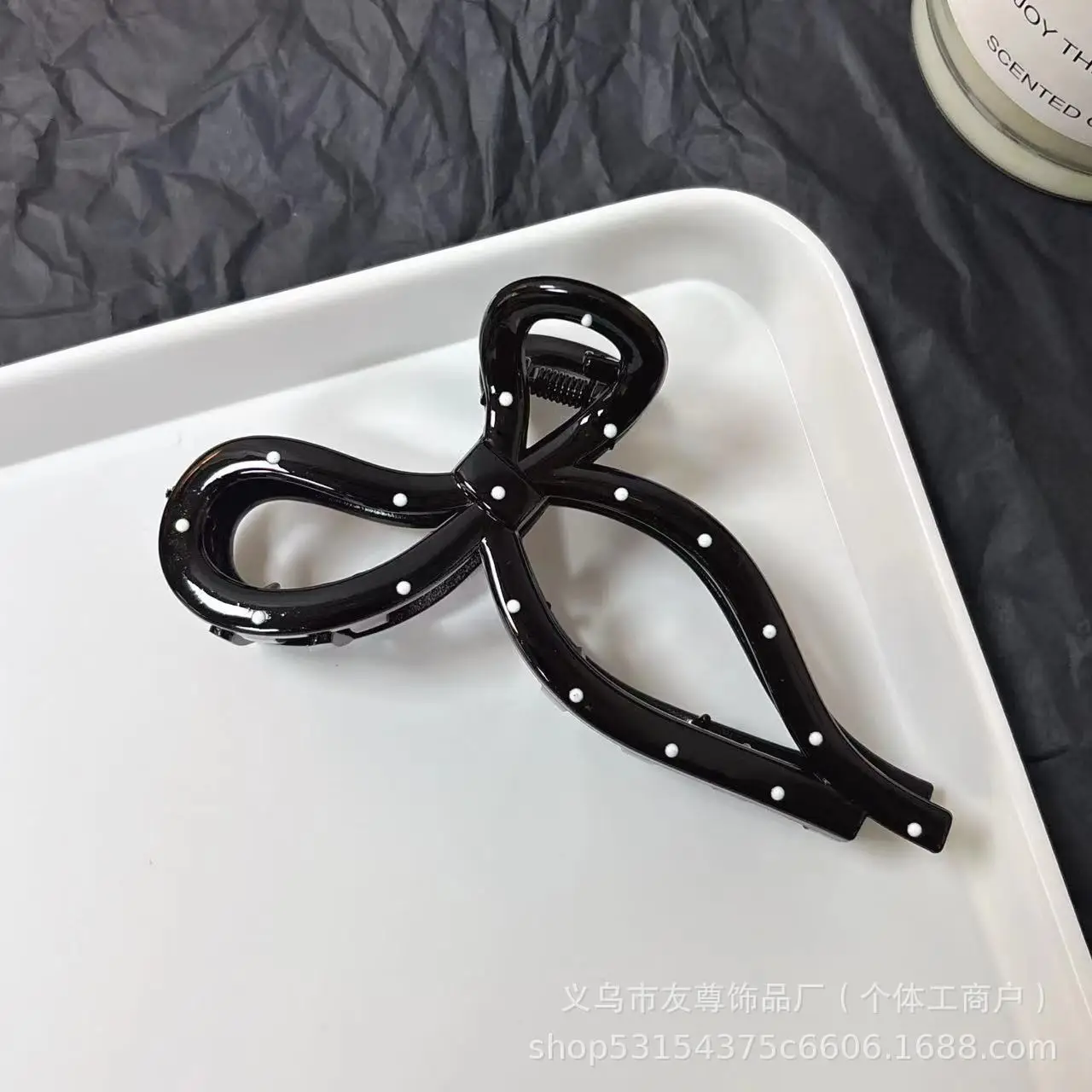 Large Black Shark Hair Clip for Women 12cm