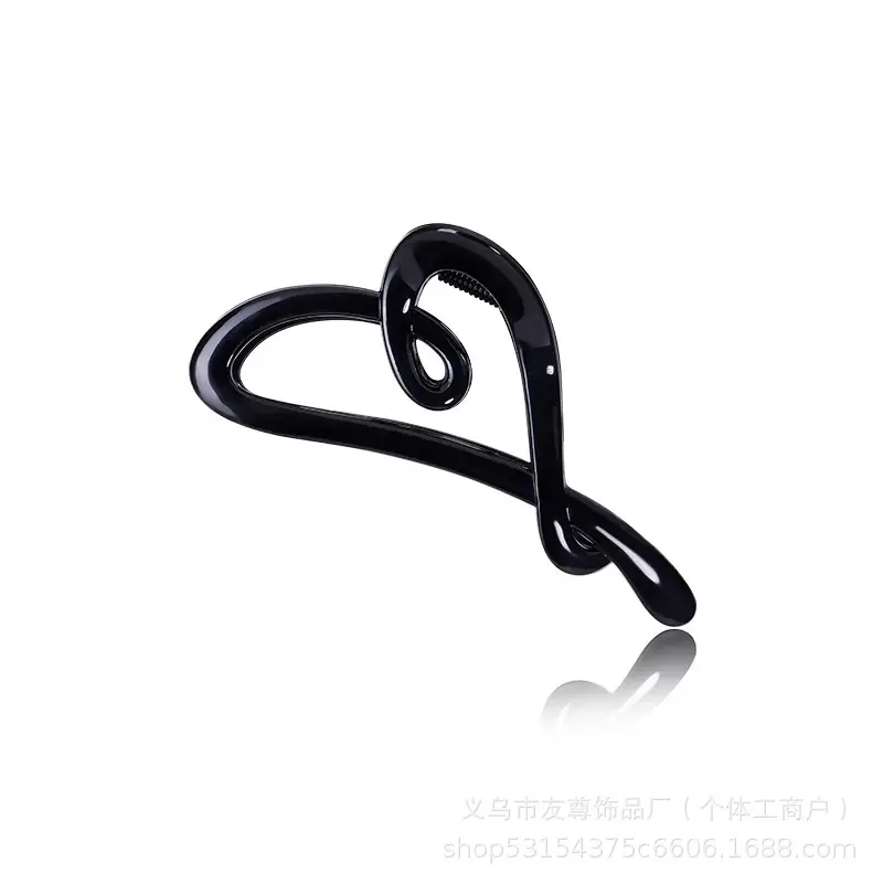 Large Black Shark Hair Clip for Women 12cm