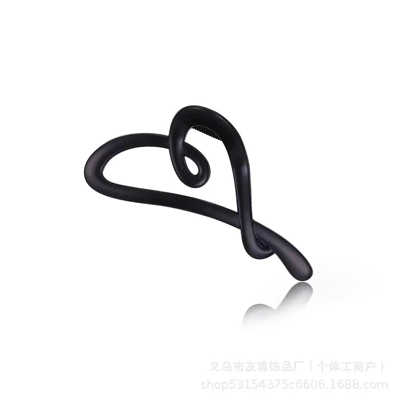Large Black Shark Hair Clip for Women 12cm