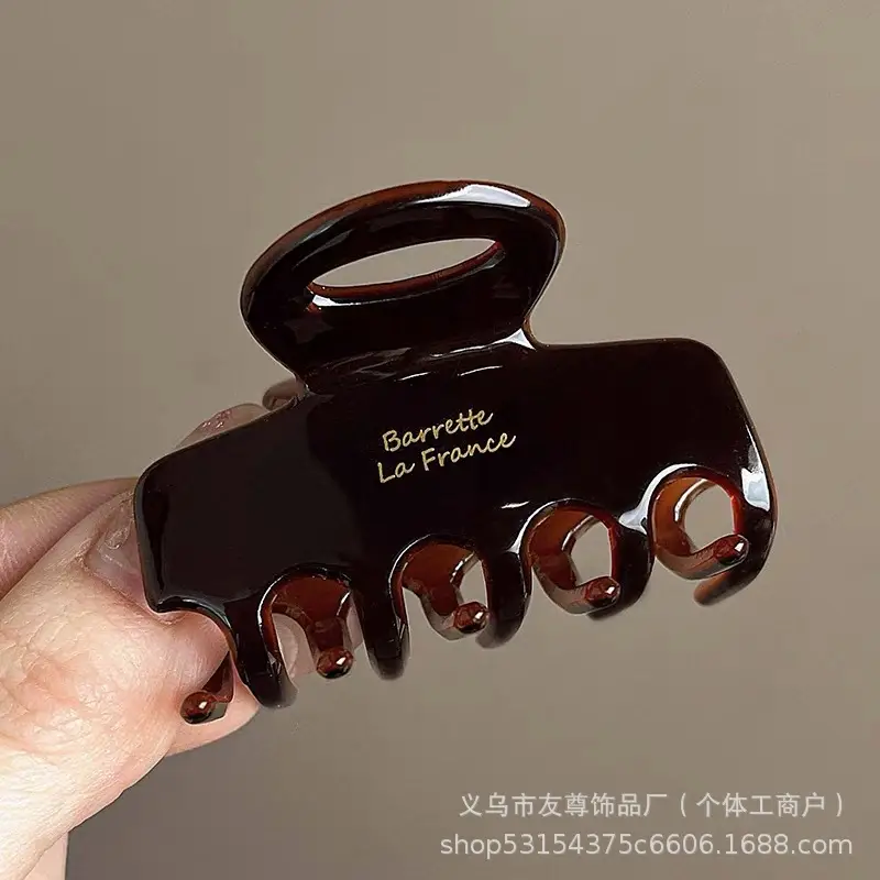 Large Black Shark Hair Clip for Women 12cm