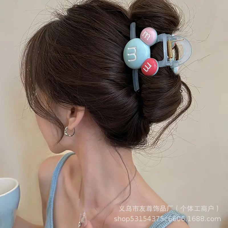 Large Black Shark Hair Clip for Women 12cm