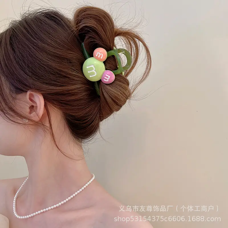 Large Black Shark Hair Clip for Women 12cm