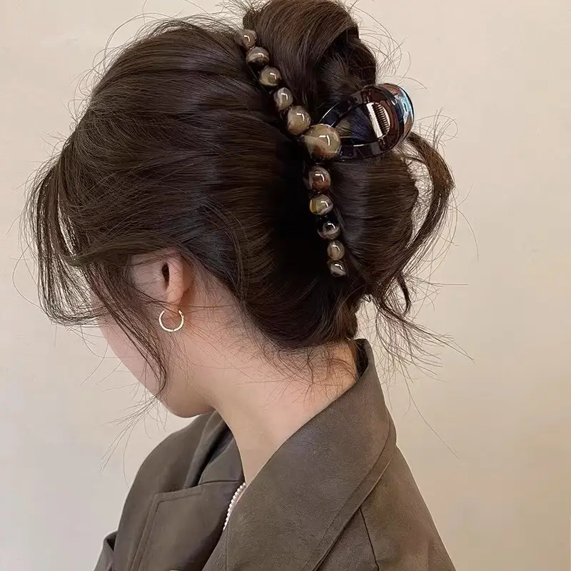 Large Black Shark Hair Clip for Women 12cm