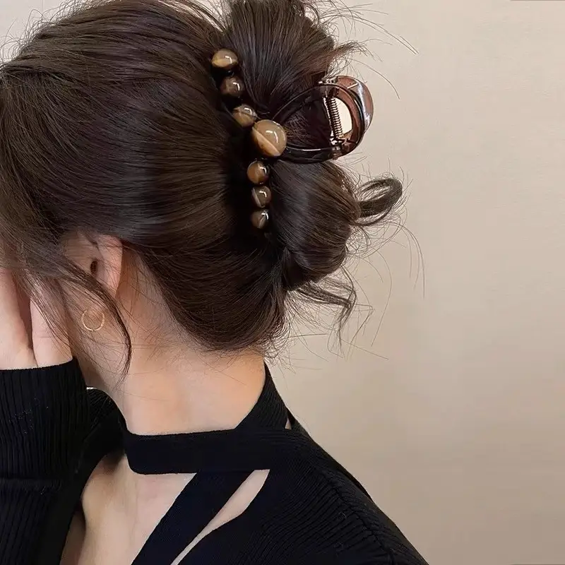 Large Black Shark Hair Clip for Women 12cm