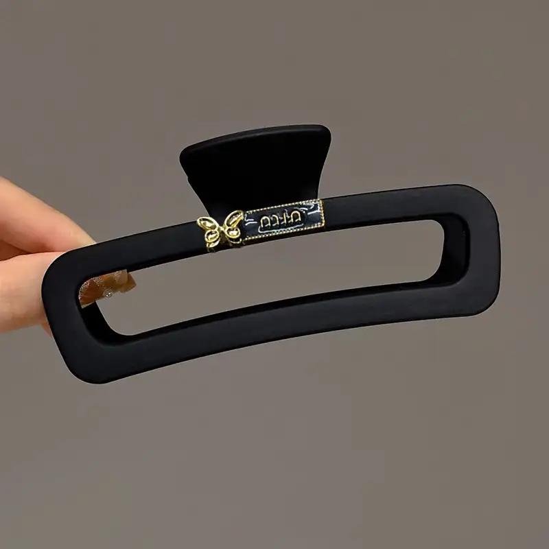 Large Black Shark Hair Clip for Women 12cm
