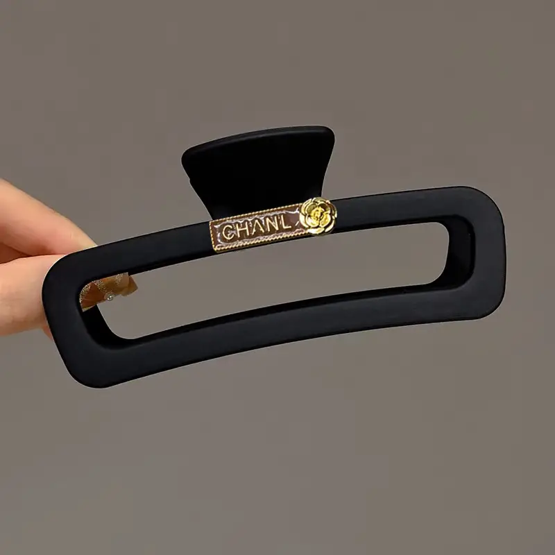 Large Black Shark Hair Clip for Women 12cm