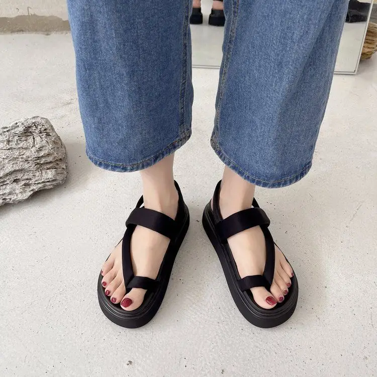 Olive Green Cross Strap Sandals for Women Casual Flip Flops