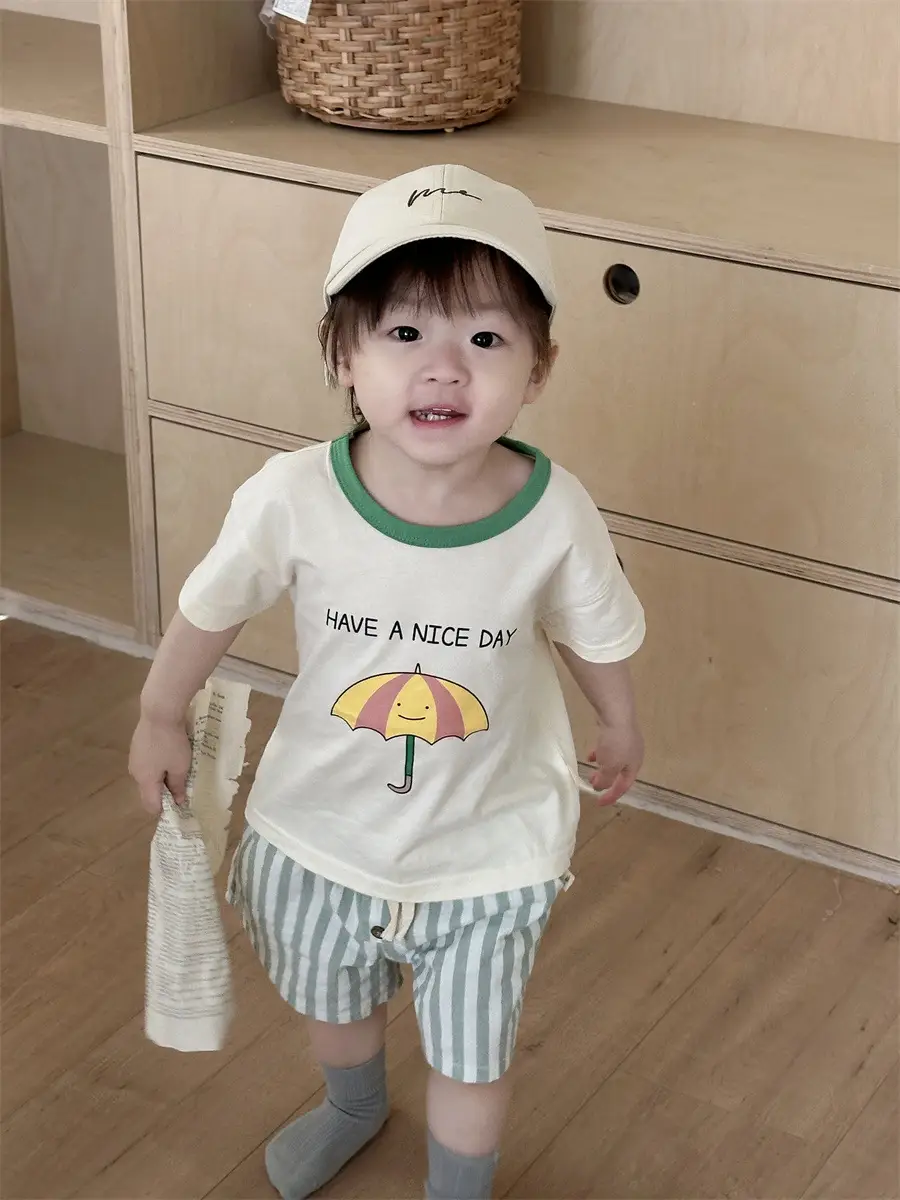 Kids Striped Shorts T-Shirt Set Summer 2025