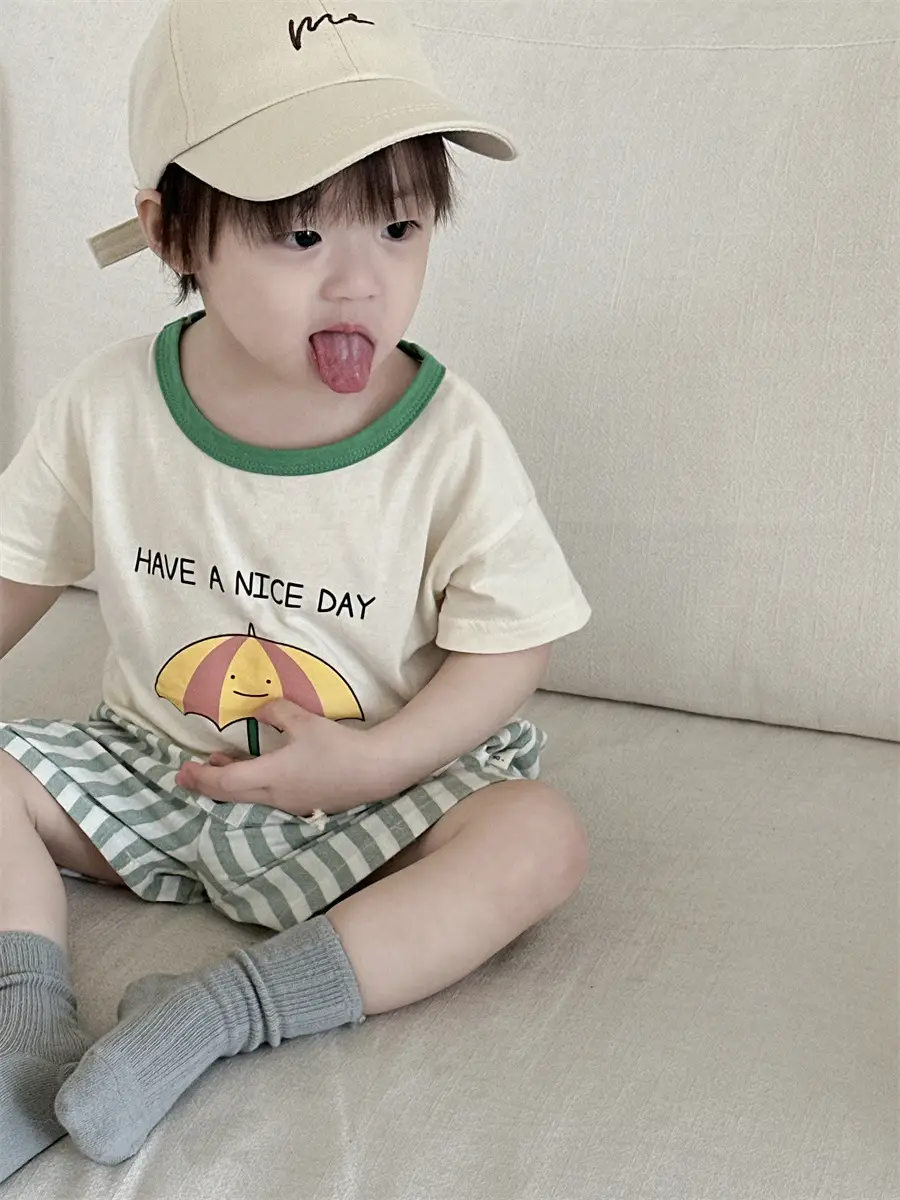 Kids Striped Shorts T-Shirt Set Summer 2025