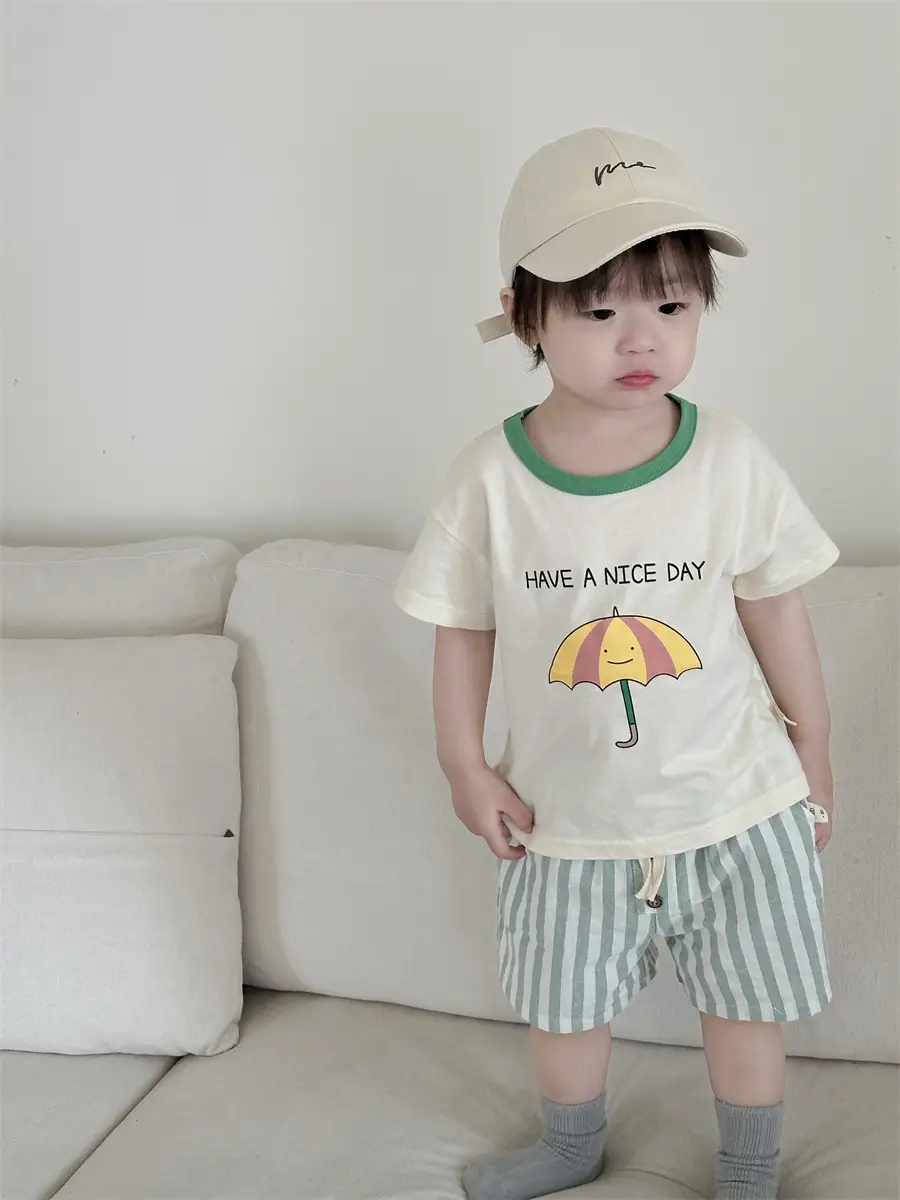 Kids Striped Shorts T-Shirt Set Summer 2025