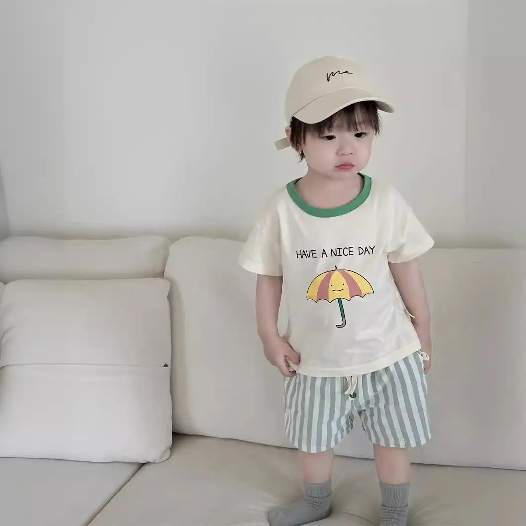 Kids Striped Shorts T-Shirt Set Summer 2025 — feature 4