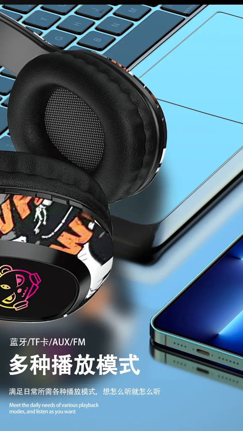 P95 Bluetooth Headphones Red Wireless Music Sports Mobile β feature 11