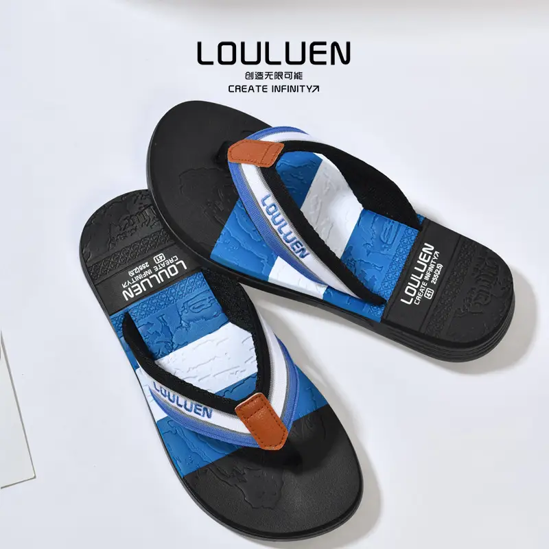 Summer new flip-flops wholesale men's non-slip soft bottom beach shoes EVA flip-flops ins trendy men's sandals