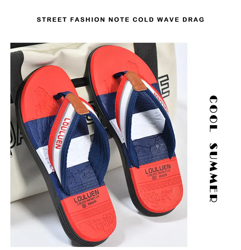 Summer new flip-flops wholesale men's non-slip soft bottom beach shoes EVA flip-flops ins trendy men's sandals — feature 17