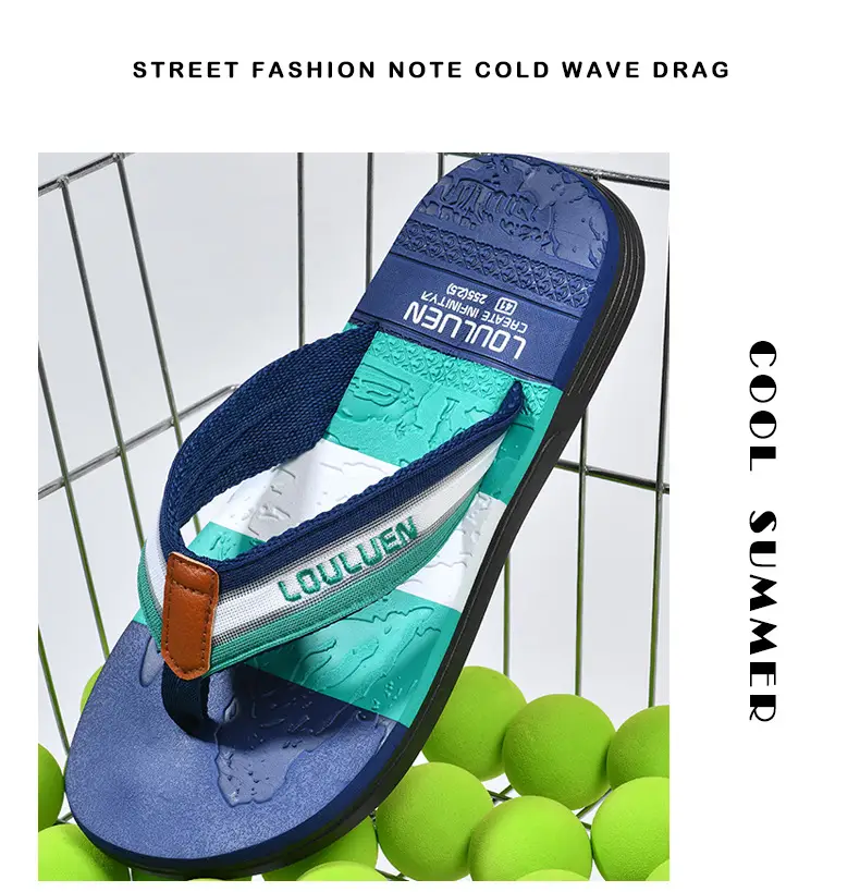 Summer new flip-flops wholesale men's non-slip soft bottom beach shoes EVA flip-flops ins trendy men's sandals — feature 20