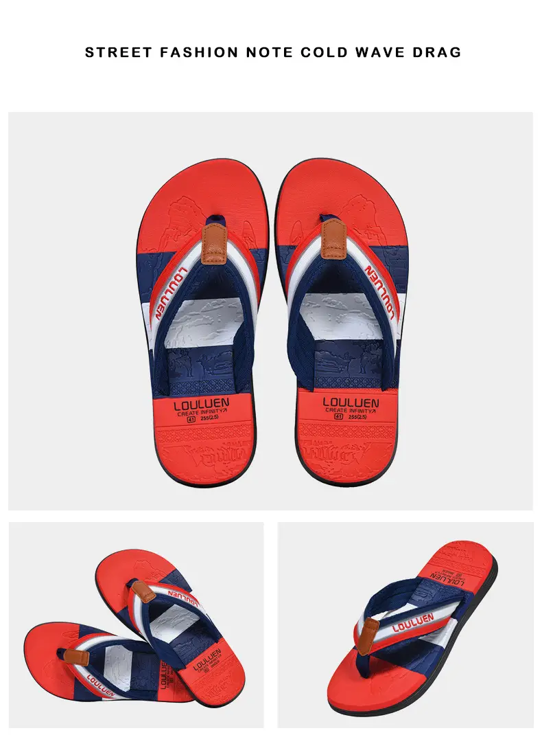 Summer new flip-flops wholesale men's non-slip soft bottom beach shoes EVA flip-flops ins trendy men's sandals — feature 26