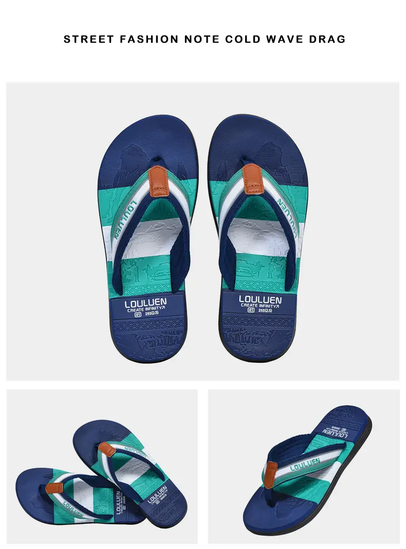 Summer new flip-flops wholesale men's non-slip soft bottom beach shoes EVA flip-flops ins trendy men's sandals — feature 27