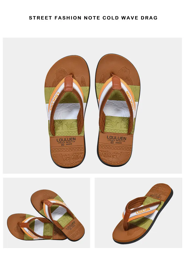 Summer new flip-flops wholesale men's non-slip soft bottom beach shoes EVA flip-flops ins trendy men's sandals — feature 28