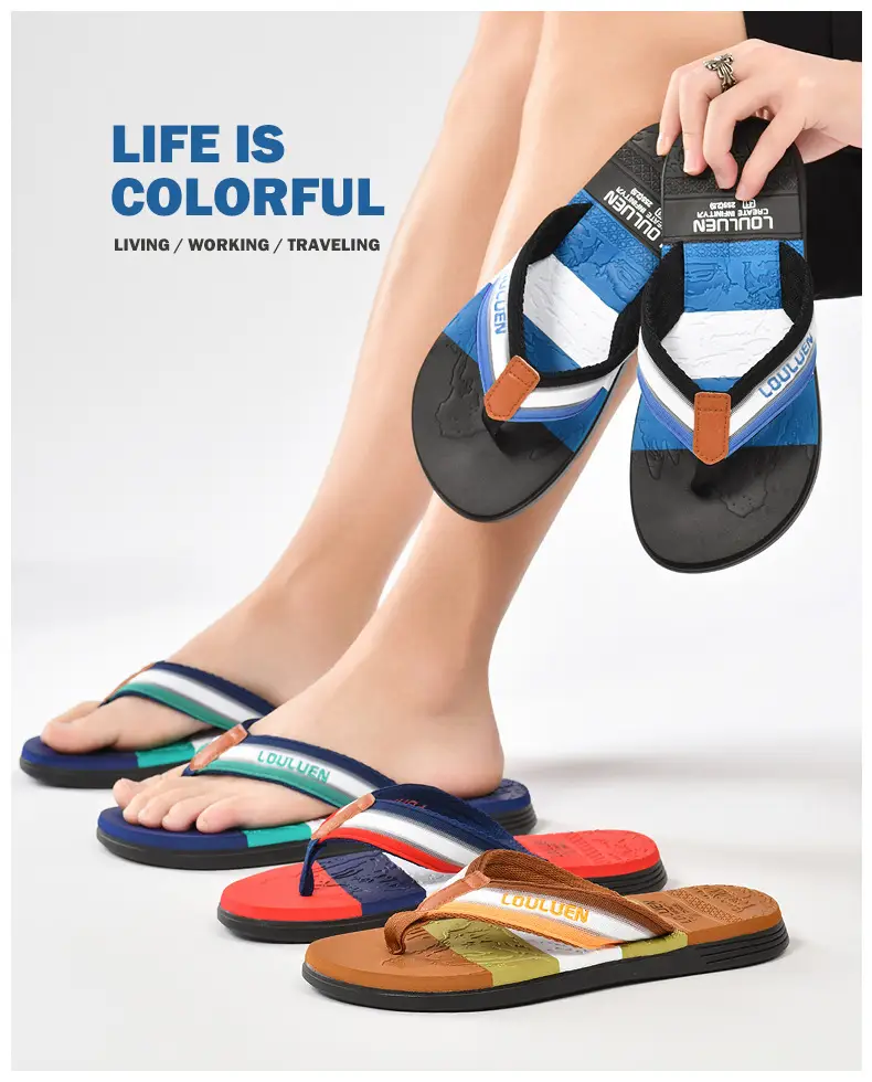 Summer new flip-flops wholesale men's non-slip soft bottom beach shoes EVA flip-flops ins trendy men's sandals — feature 8
