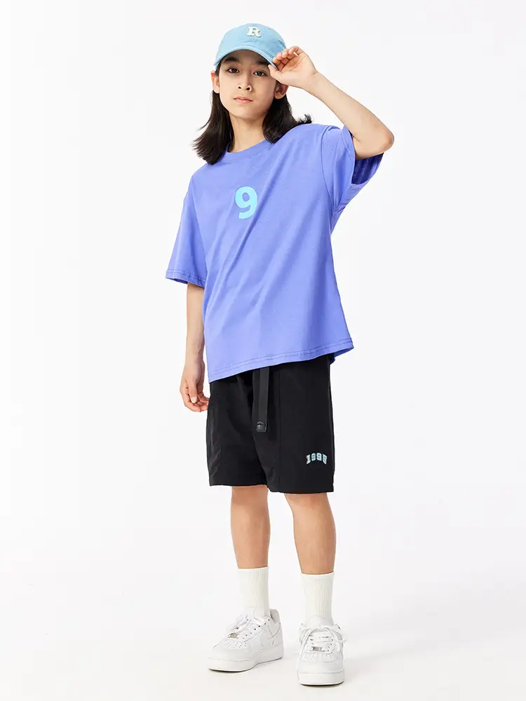 Girls Blue Smile T-Shirt Cotton Summer Casual - Image 6