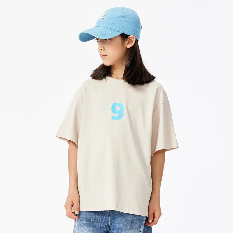 Girls Blue Smile T-Shirt Cotton Summer Casual — feature 22