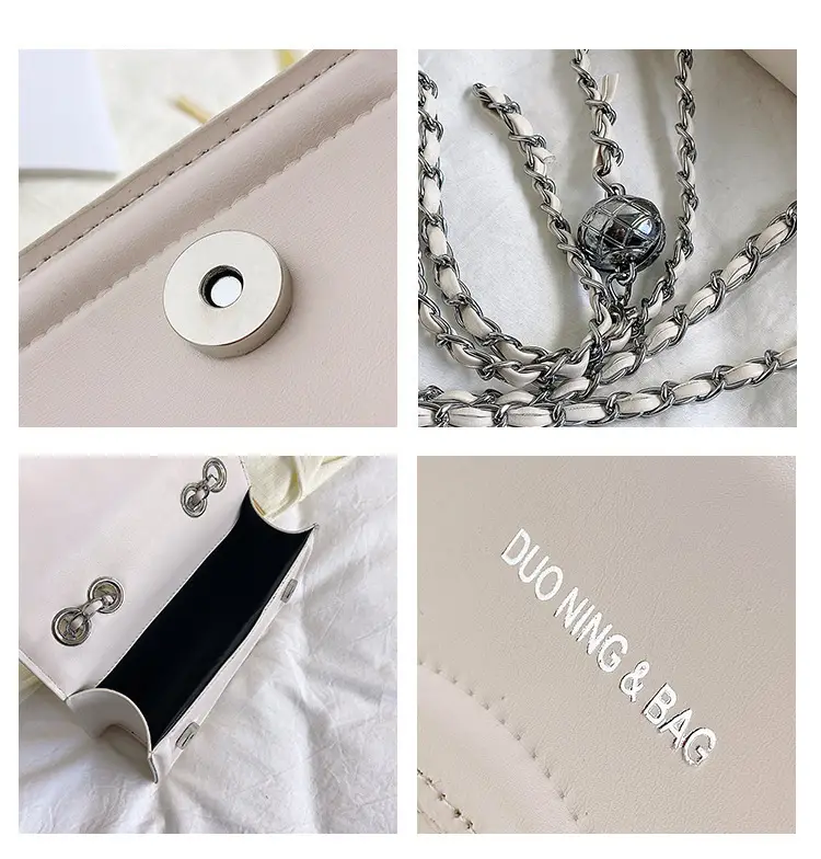 Retro Women's Chain Crossbody Bag White 2024 — feature 9