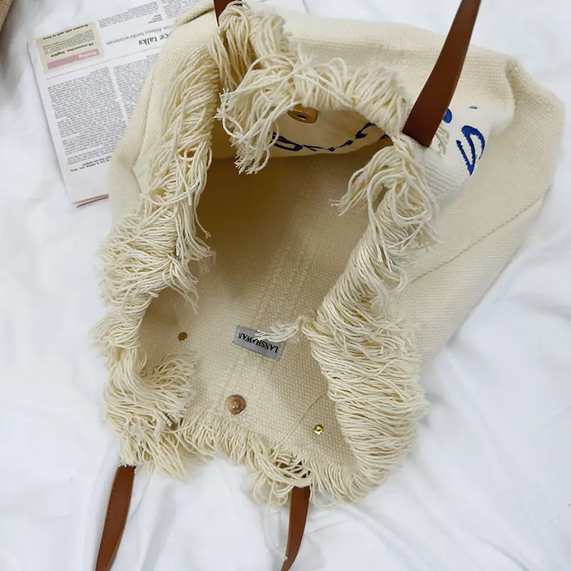 Women's Printed Shoulder Bag Summer Vibes Canvas Large