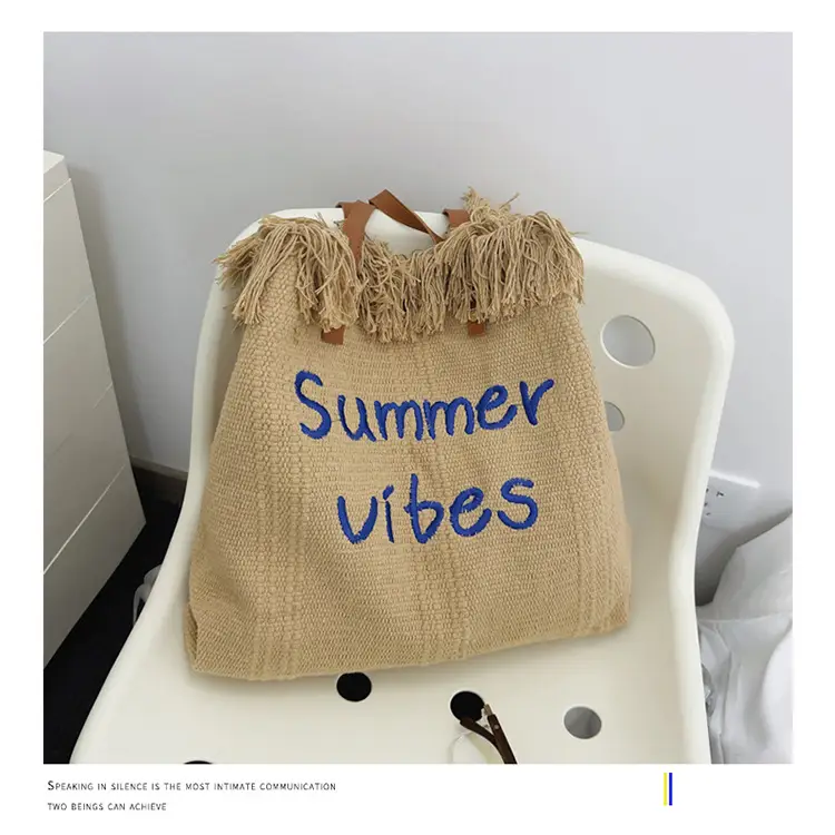 Women's Printed Shoulder Bag Summer Vibes Canvas Large — feature 20