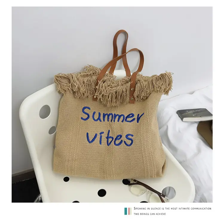 Women's Printed Shoulder Bag Summer Vibes Canvas Large — feature 21