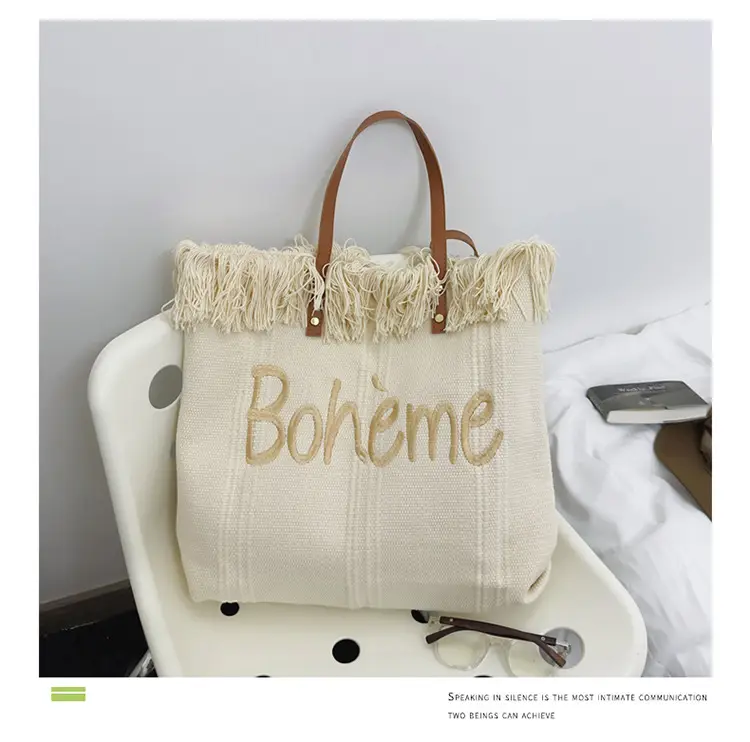 Women's Printed Shoulder Bag Summer Vibes Canvas Large — feature 27