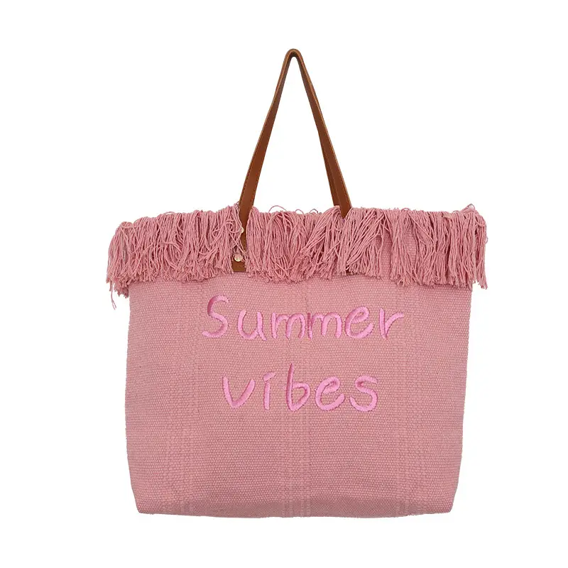 Women's Printed Shoulder Bag Summer Vibes Canvas Large