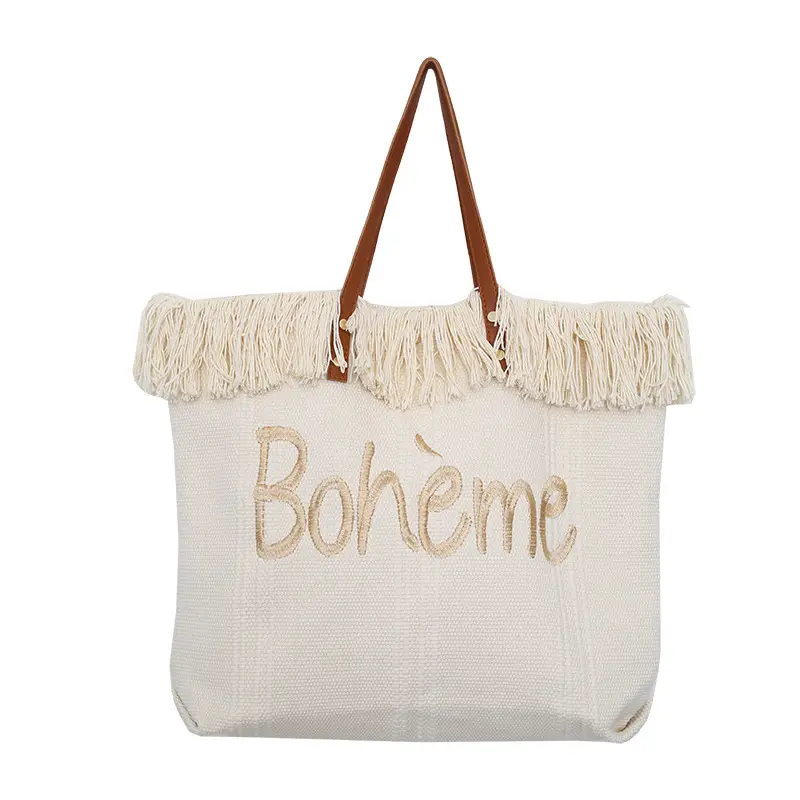Women's Printed Shoulder Bag Summer Vibes Canvas Large