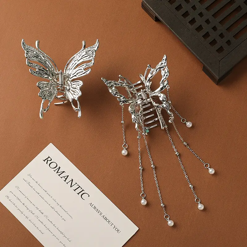 Diamond Butterfly Pearl Hairpin for Women Ethnic Style — feature 19