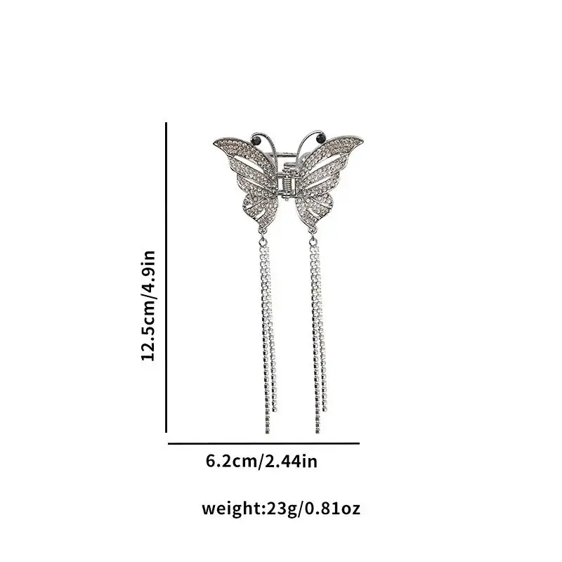 Diamond Butterfly Pearl Hairpin for Women Ethnic Style — feature 9