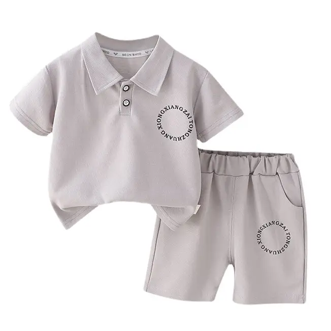 Baby Summer Suit 2024 Cotton Polo Shorts Set - Image 5