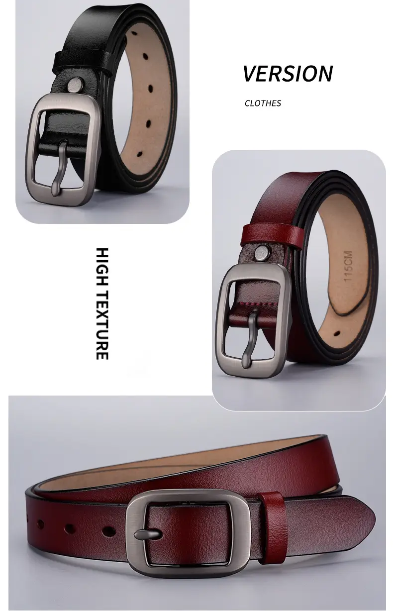 Women's Belt Genuine Leather Cowhide Pin Buckle Vintage All-Match — feature 26