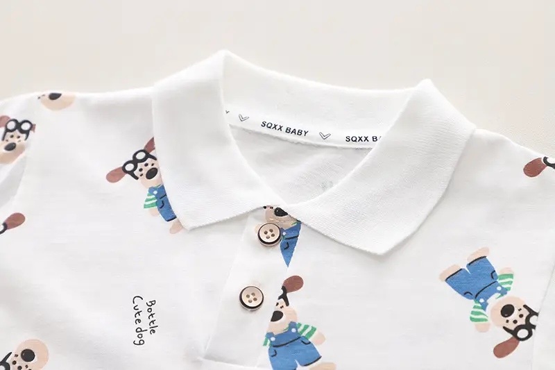2024 Boys Lassel T-Shirt Shorts Set Light Green Blue 1-5Y — feature 9