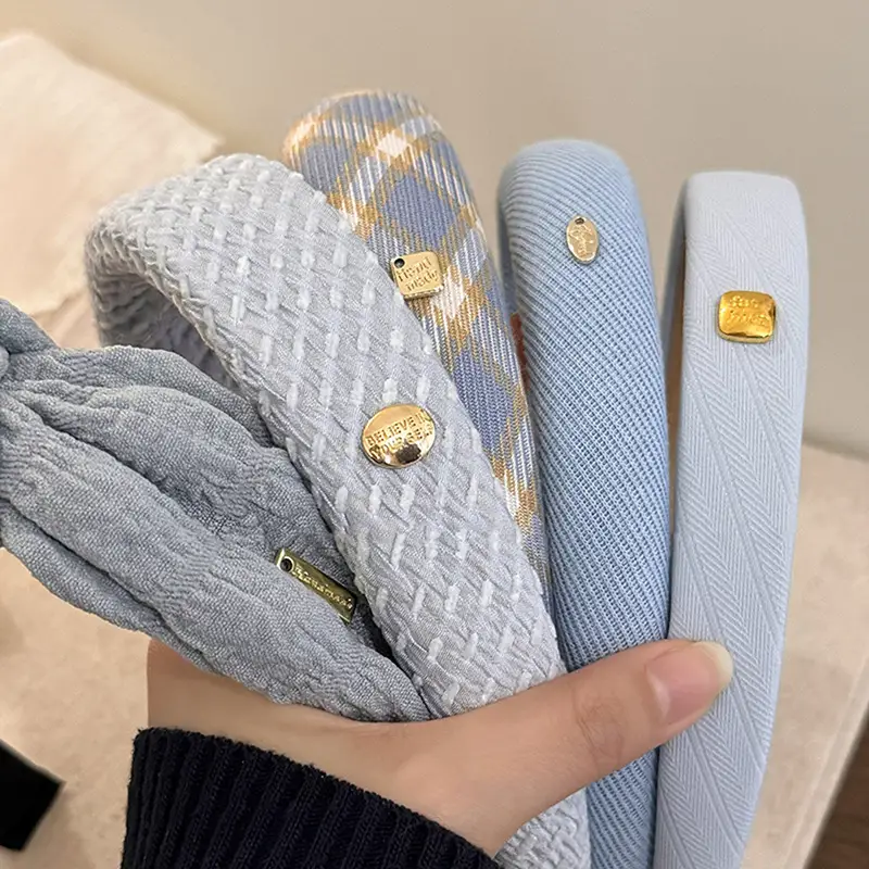 Gold Label Blue Hair Band for Women 2024 New Style - Image 7